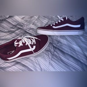 Womens size 10 vans Burgundy